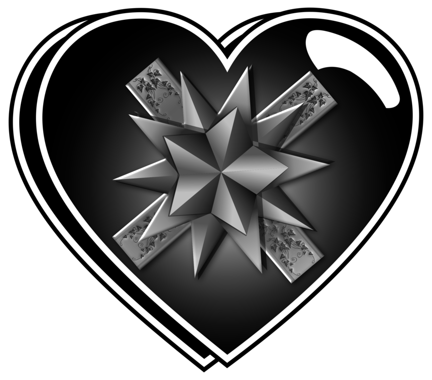 Heart,Blackandwhite,Emblem