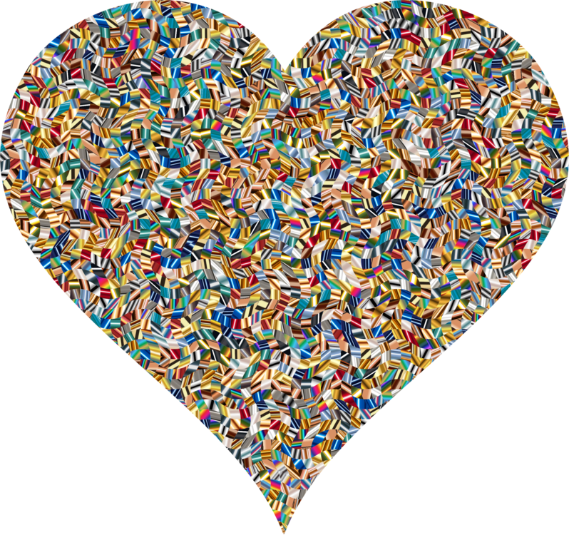 Heart,Collage,Confetti Heart