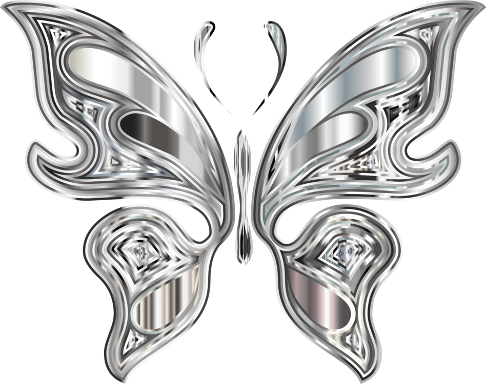 Butterfly,Line Art,Metal