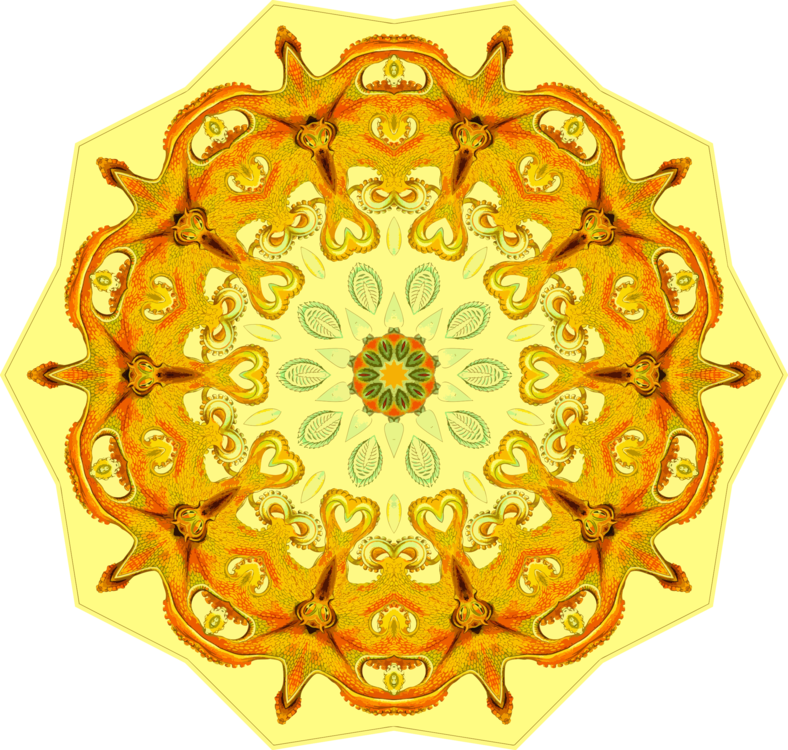 Orange,Yellow,Mandala