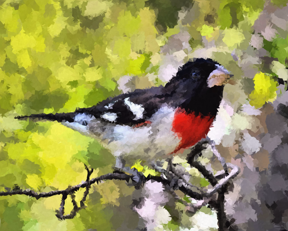 Perching Bird,Watercolor Paint,Art