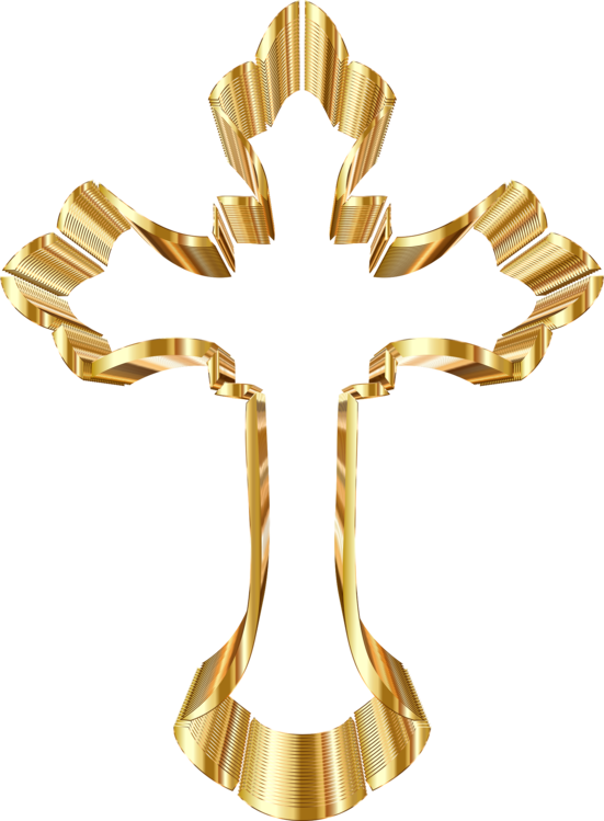 catholic cross clipart gold