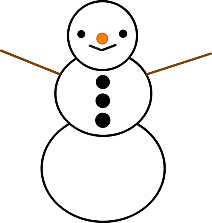 Snowman,Line Art,Smile