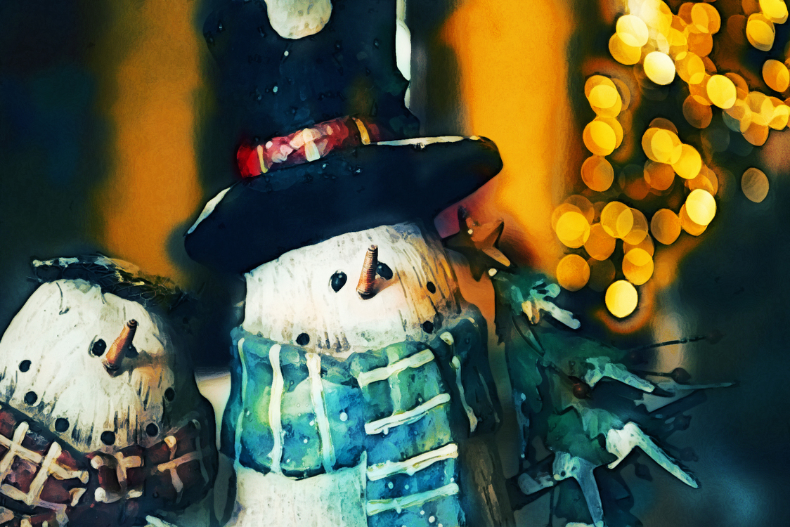 Snowman,Modern Art,Christmas