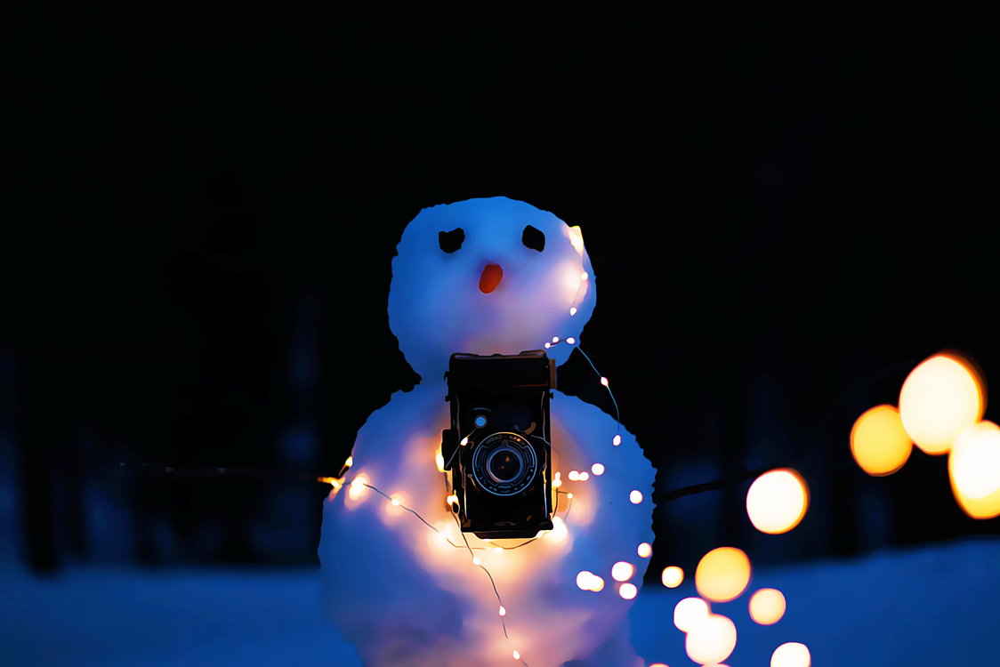 Snowman,Light,Snow