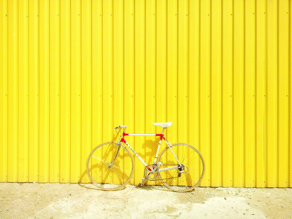 Yellow,Bicycle,Wall
