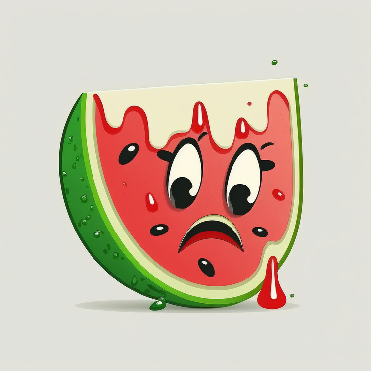 Cartoon Bitten Watermelon Slice,Watermelon Slice,Others