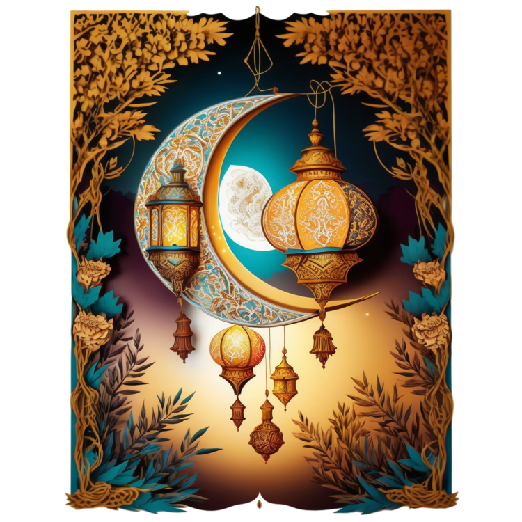 Ramadan Kareem,Moon And Lantern,Others