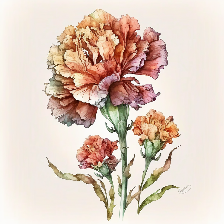 Watercolor Carnation,Vintage Carnation,Others