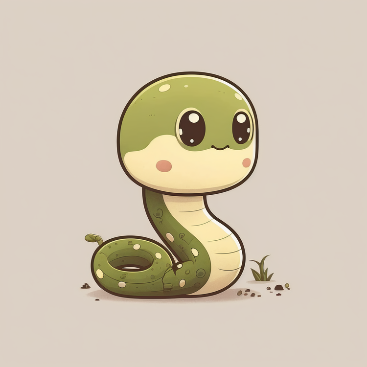 Cute Cartoon Snake,Snake Day,Kawaii