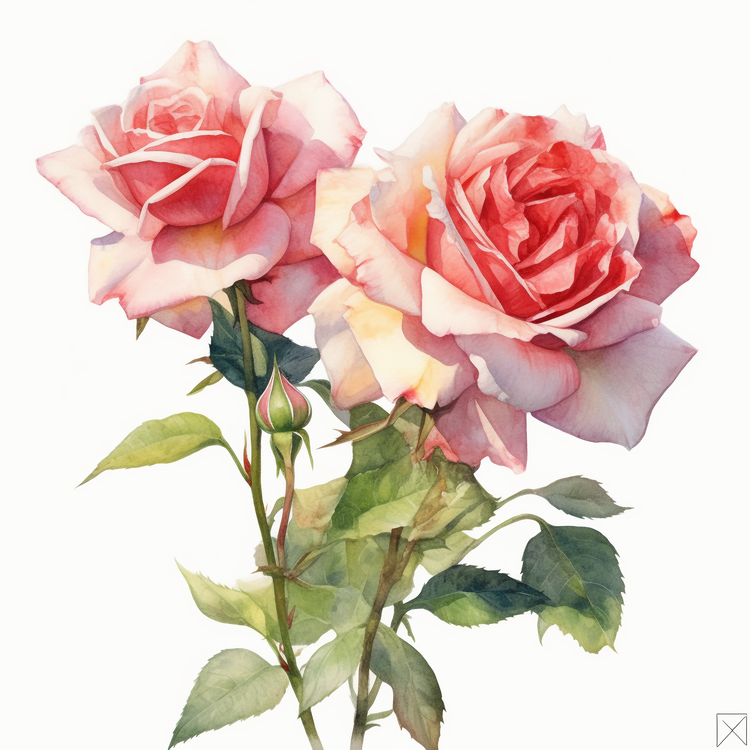 Watercolor Rose,Roses,Watercolor