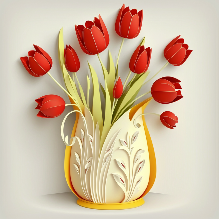 Tulips Flowers,Tulips,Vase