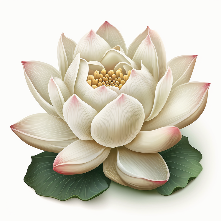 Cartoon Lotus Flower,White Lotus,Flower