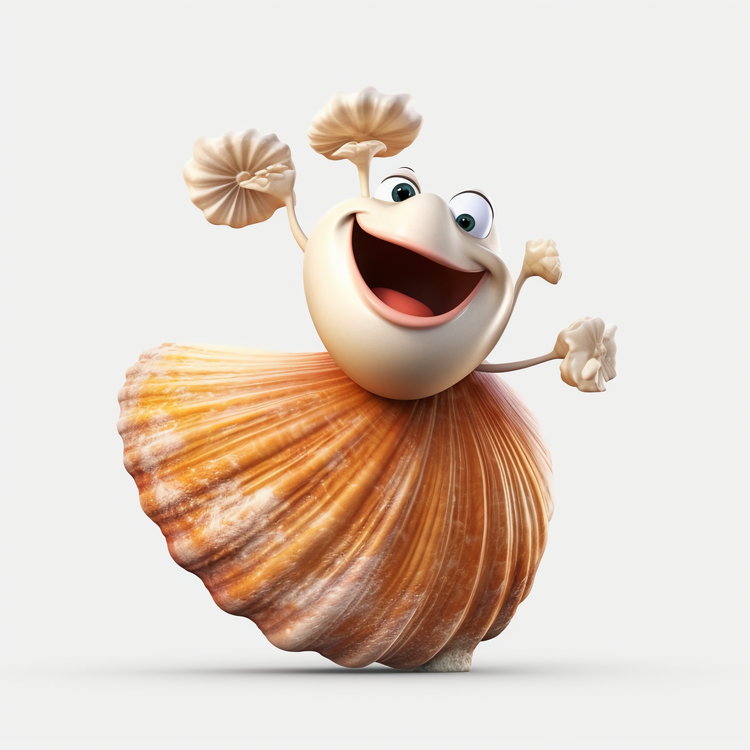 Cute Seashell,Cartoon Seashell,Seashell