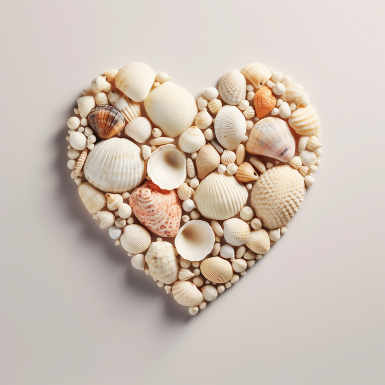 Seashell Arrangement,Seashell Heart,Shells