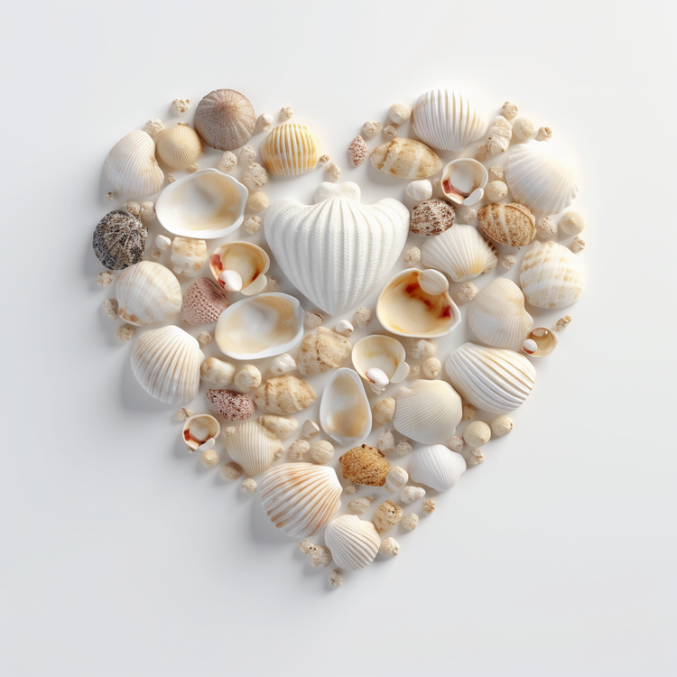 Seashell Arrangement,Seashell Heart,Shells