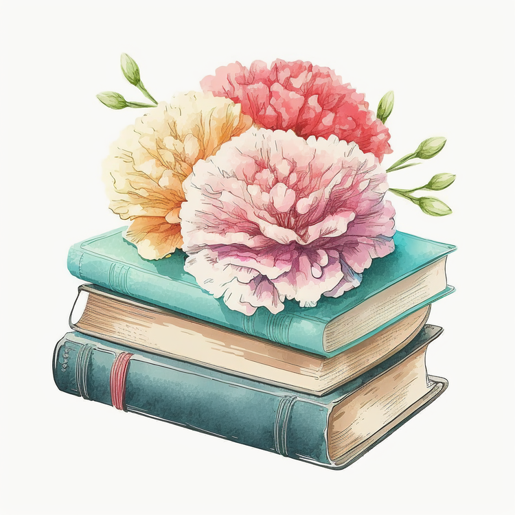 Watercolor Books,Carnations Flowers,Carnation