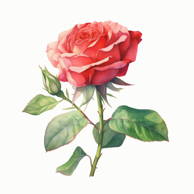 Watercolor Rose,Rose,Petals
