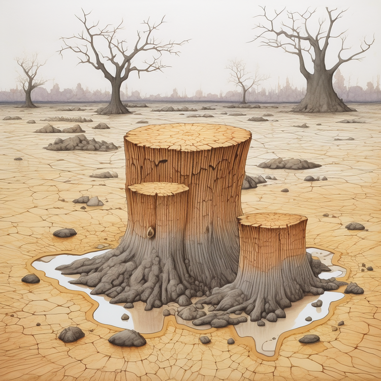 Dry Stump,Combat Desertification,Combat Drought