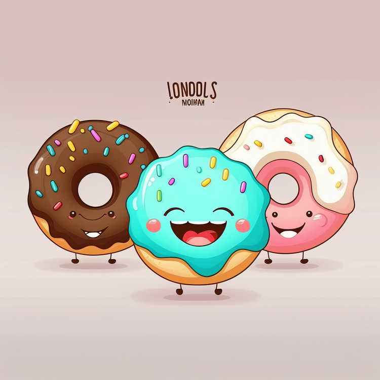 National Donut Day,Cartoon Cute Donuts,Donut