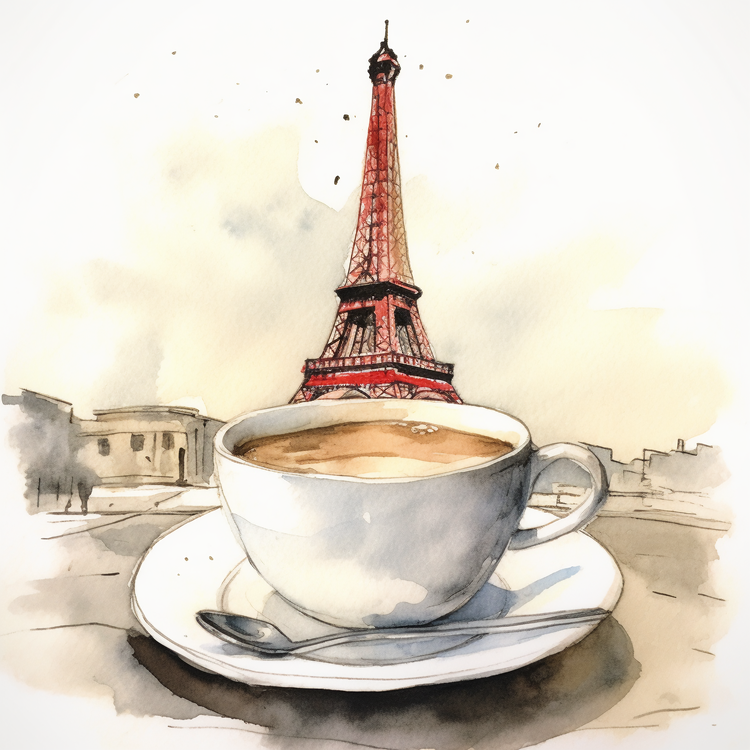 Eiffel Tower,Paris,Coffee