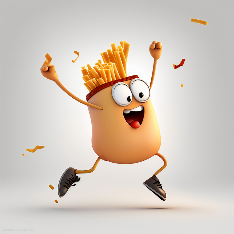 National French Fry Day,Funny Cartoon Fries,Fries