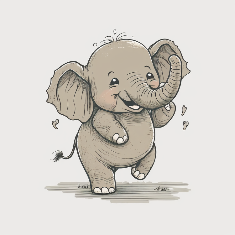World Animal Day,Cute Cartoon Elephant,Elephant
