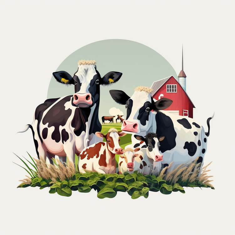 Cute  Cartoon Cow,World Farm Animals Day,Cow