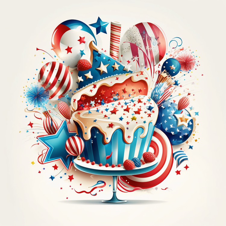 Usa Independent Day,Usa Celebration,Cupcake