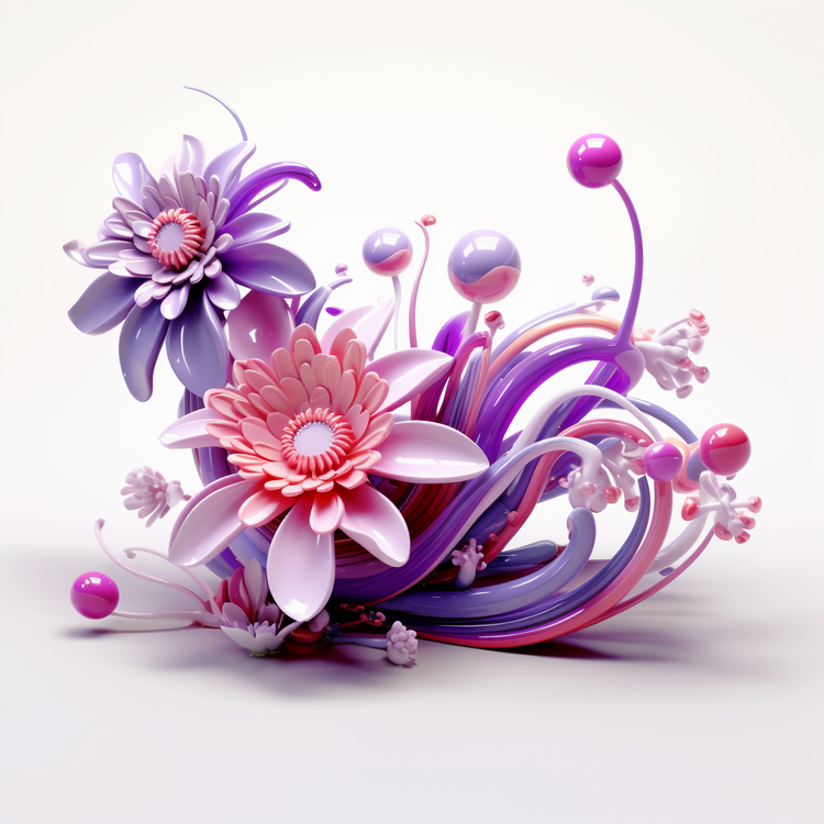 3d Paper Flower,Flowers Art,Purple Flowers