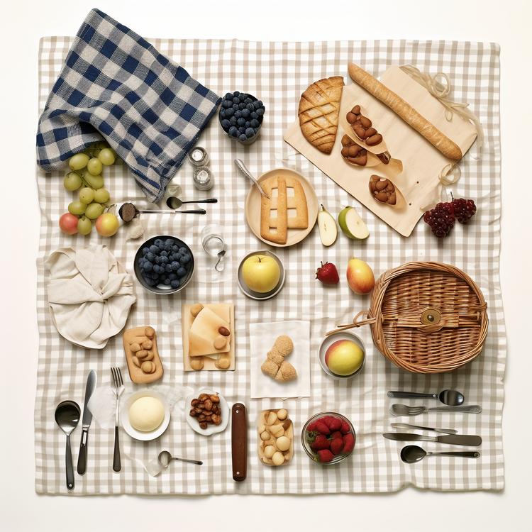Picnic Foods,Picnic,Checkered Tablecloth