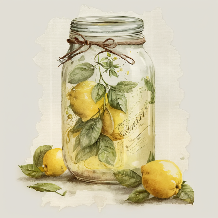 Vintage Lemons,Lemons,Watercolor