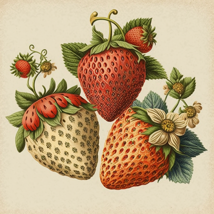 Strawberry,Strawberries,Vintage
