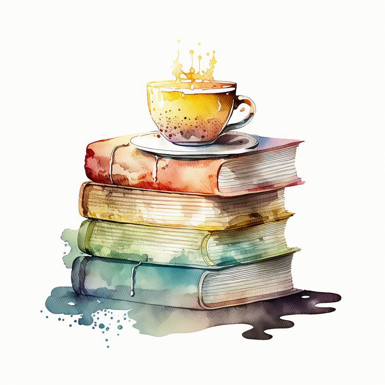 Stack Of Books,Book,Coffee