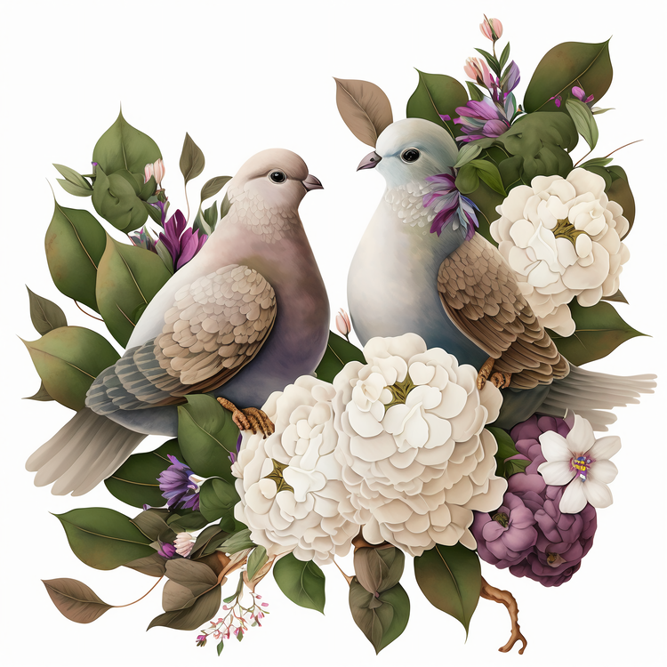 Whit Monday,Doves,Pair Of Doves