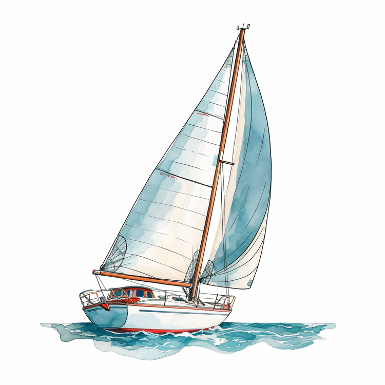 Sailboat,Summer Ocean,Yacht