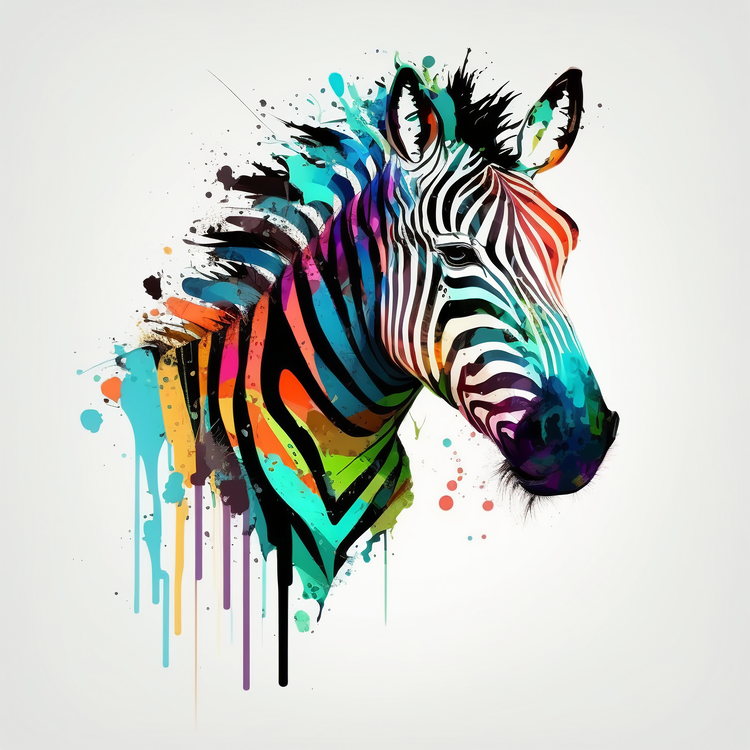 Zebra,Animal,Colorful
