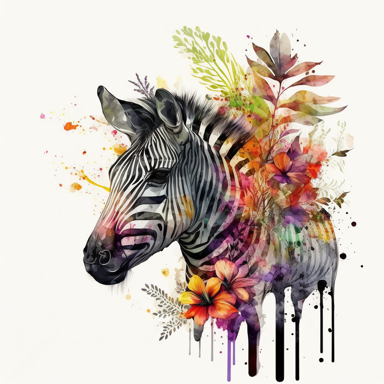 Zebra,Watercolor,Wildlife