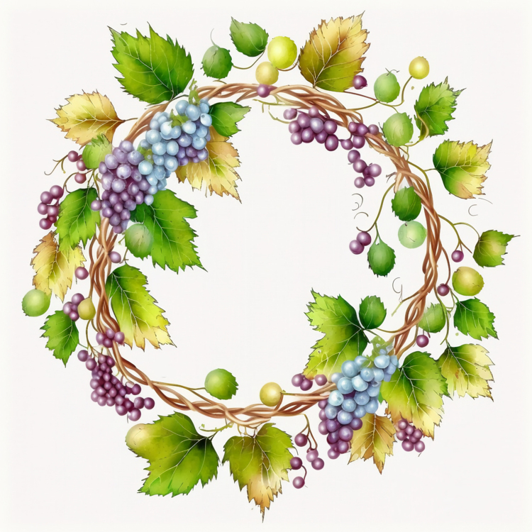 Grapes Wreath,Fruit,Vine