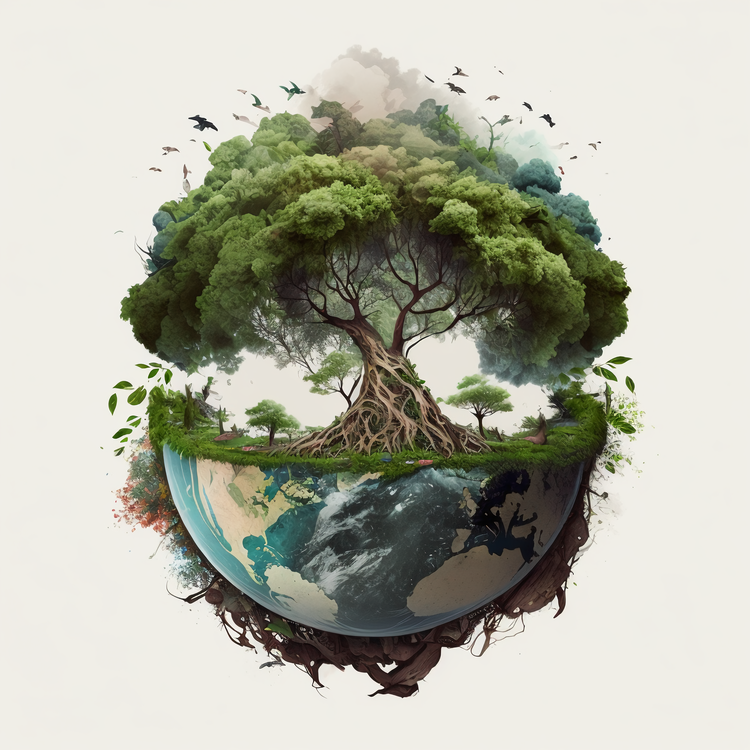 World Environment,Earth And Tree,Earth