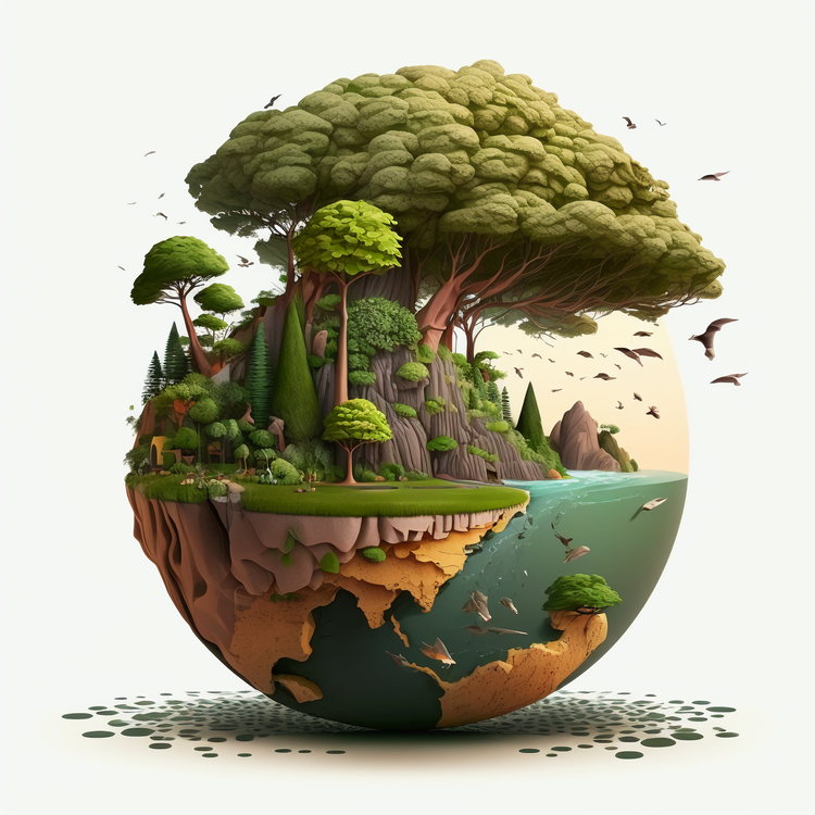 World Environment,Earth And Tree,Landscape