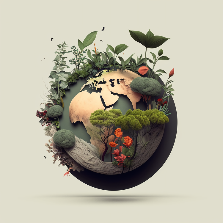 World Environment,Earth And Tree,Globe