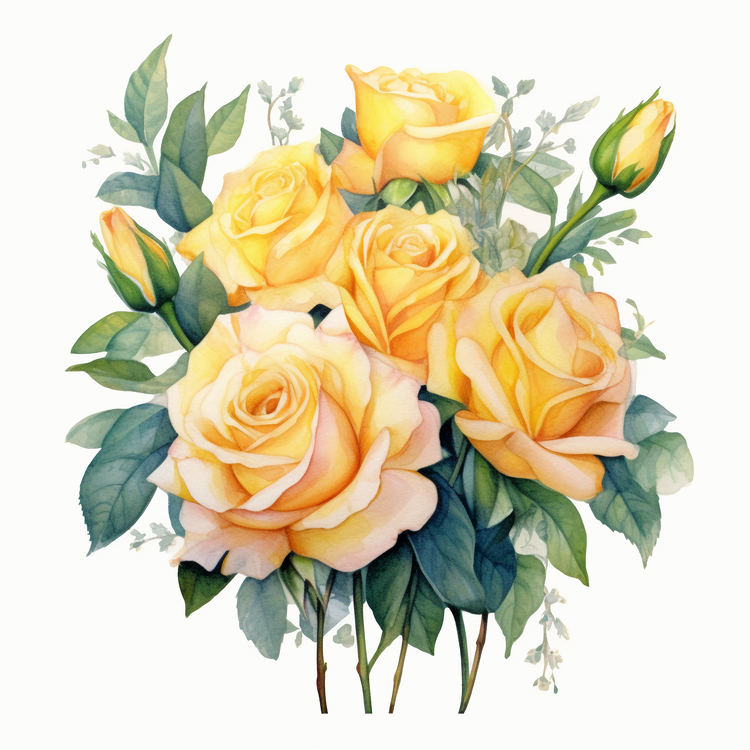 Yellow Rose,Roses,Bouquet