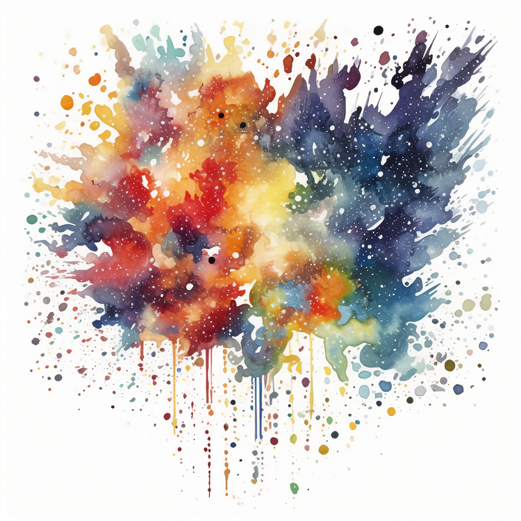 Big Bang,Abstract,Watercolor