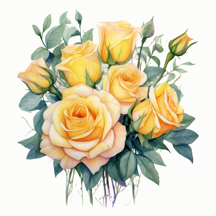 Yellow Rose,Bouquet,Roses
