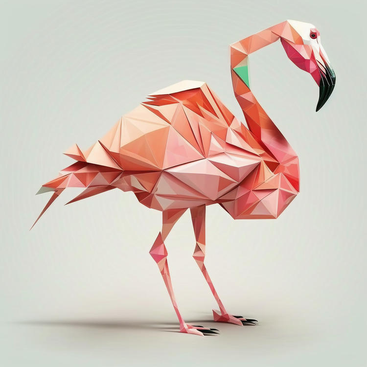 Flamingo,Pink Flamingo,Geometric