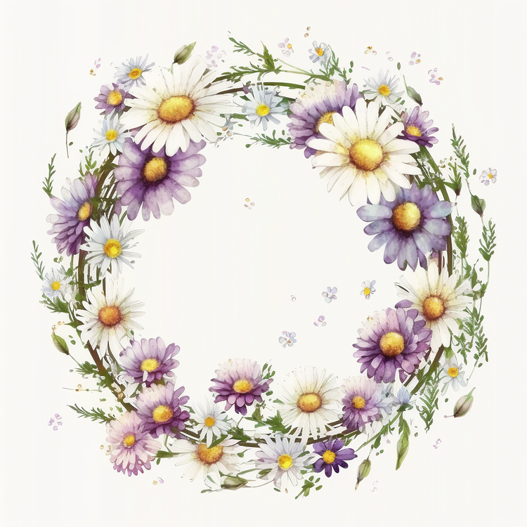 Daisy Flower Wreath,Daisies,Wreath