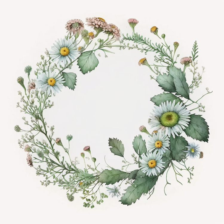 Daisy Flower Wreath,Floral Wreath,Wildflowers