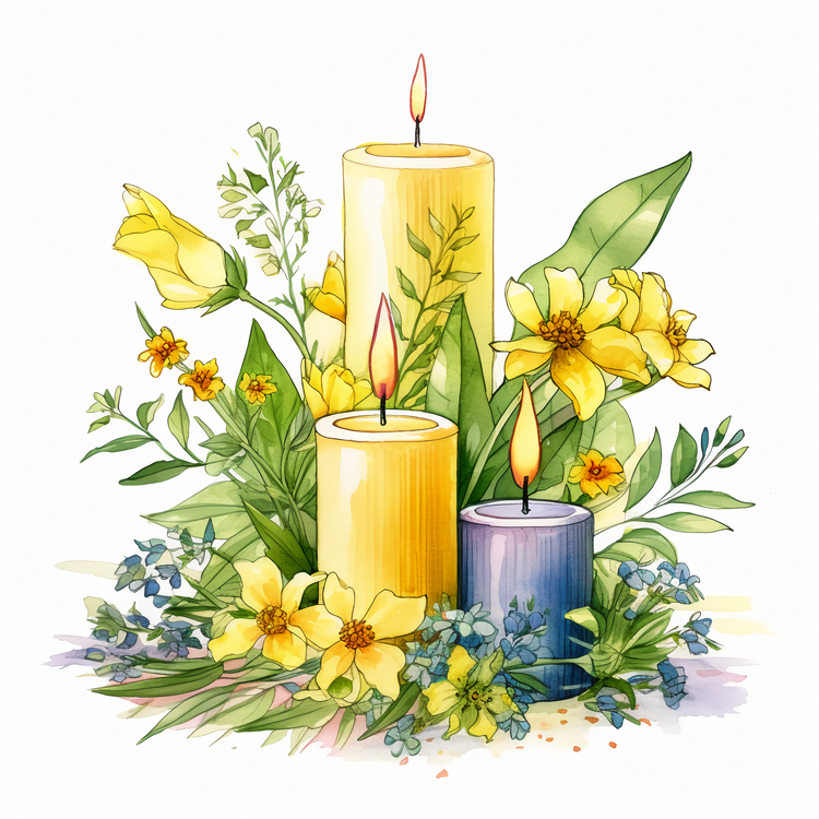 Citronella Candles,Flowers,Candles