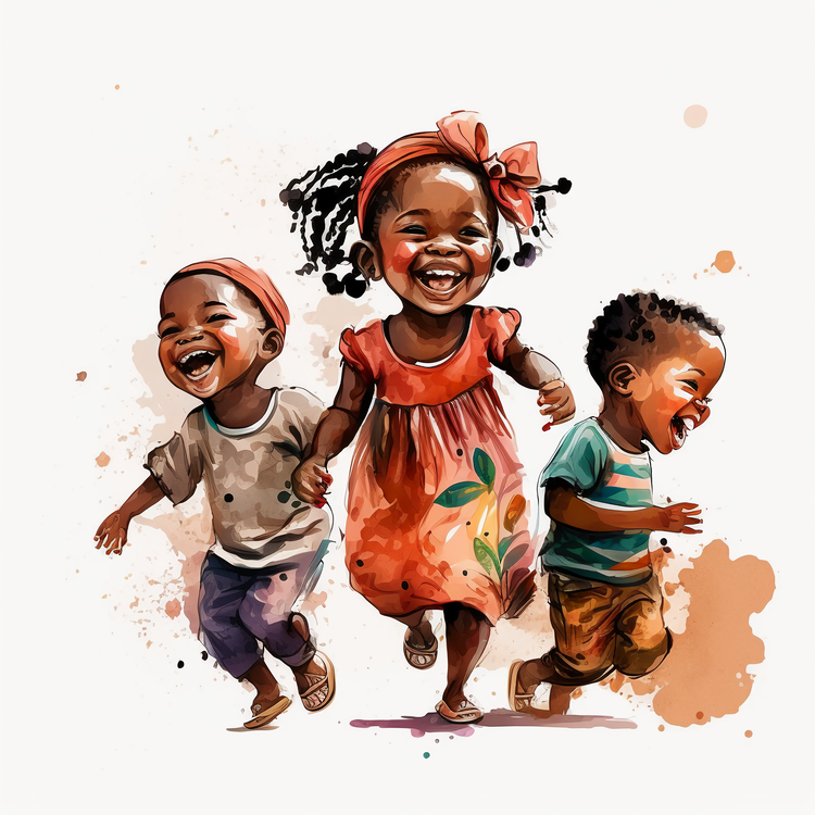 African Children,Smiling Children,Playful Children